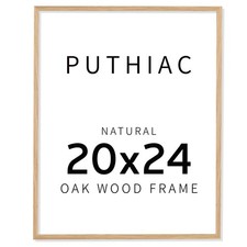 Puthiac 20x24 Oak Wood Picture Frame for Wall - 20"x24" Poster Photo Frames