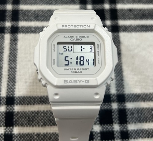 Casio Baby-G Women's Digital Quartz Shock-Resistant 100m White Resin Watch