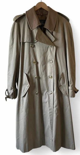 Giacca trench uomo Burberrys vintage capelli cammello doppiopetto fodera lana