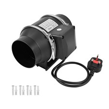 Smoke Inline Extractor Fan 4 inch Quiet Ventilation Fan for Bathroom UK Plug