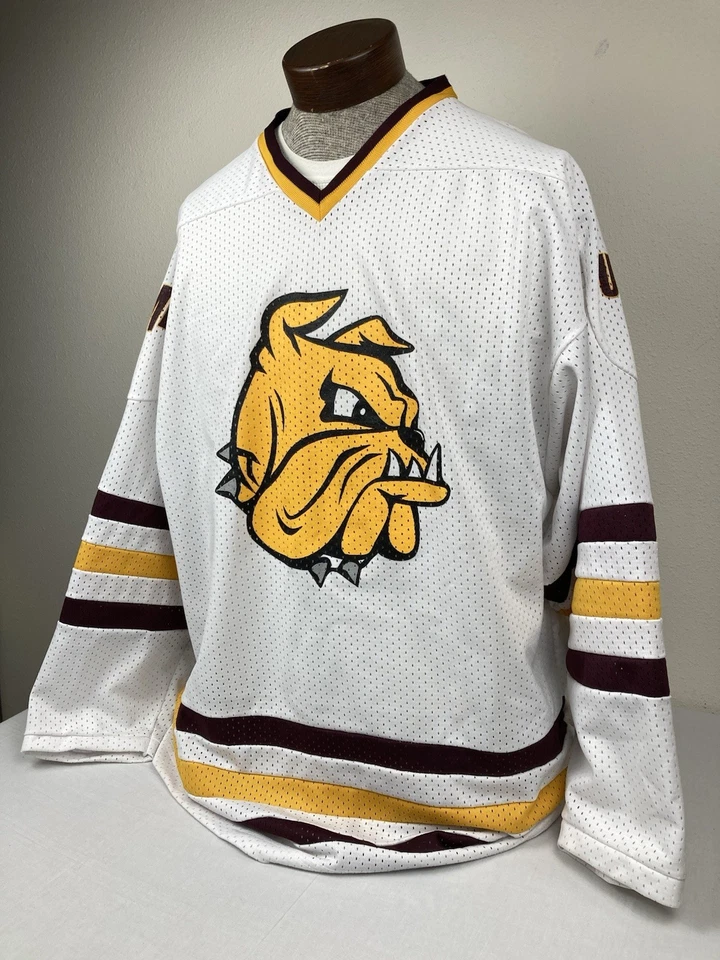 CAMISETA DE HOCKEY UNIVERSITARIA DE COLECCIÓN K1 UMD MINNESOTA DULUTH BULLDOGS PARA HOMBRE XL ¡HECHA EN EE. UU.! Foto 4 de 4