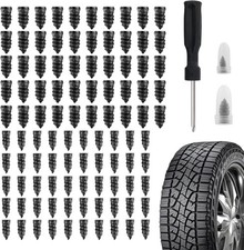 100pcs Tire Repair Rubber Nails Tyre Puncture Repair Screws Kit With Screwdriver