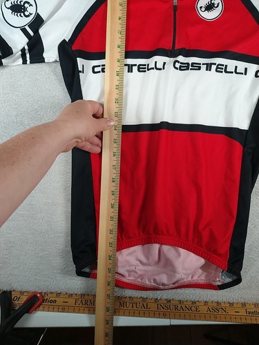 Castelli Logo Short Sleeve Cycling Jersey Red And White Size Medium Scorpio - Picture 7 of 8
