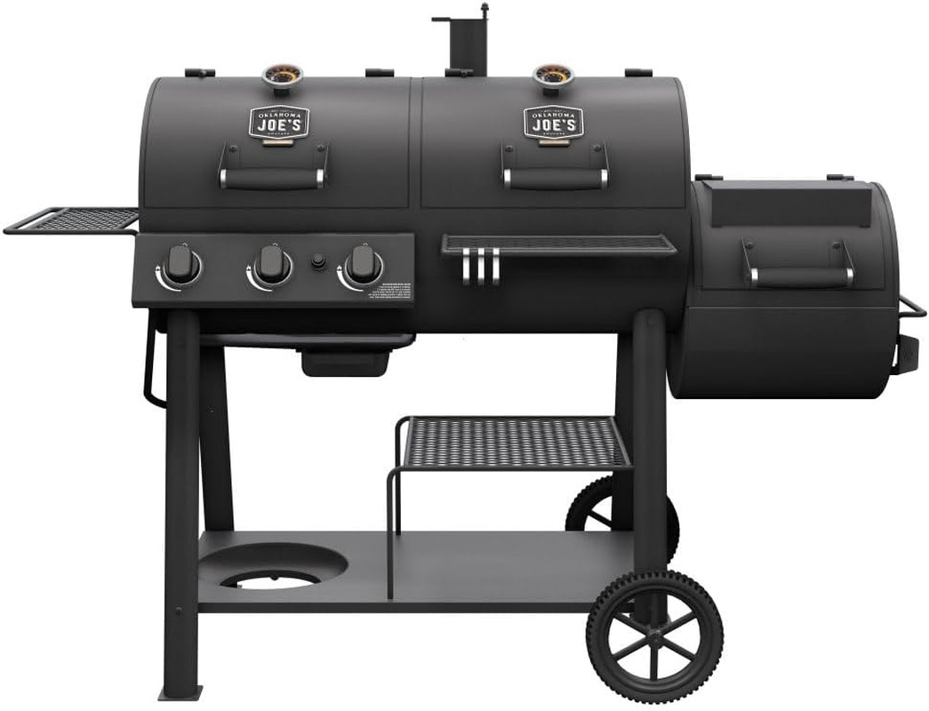 Canyon Combo Dual Fuel 3-Burner Propane Gas and Charcoal Smo