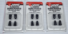 3 PACKS VMC 1/8 oz Black Tungsten Worm Weights Flipping Texas Rig Size on weight