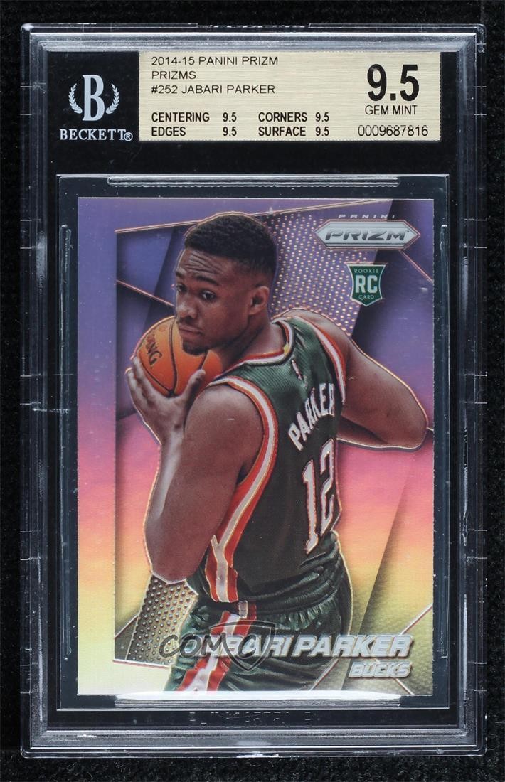 2014-15 Panini Prizm Silver Jabari Parker #252 BGS 9.5 GEM MINT Rookie RC 4l6