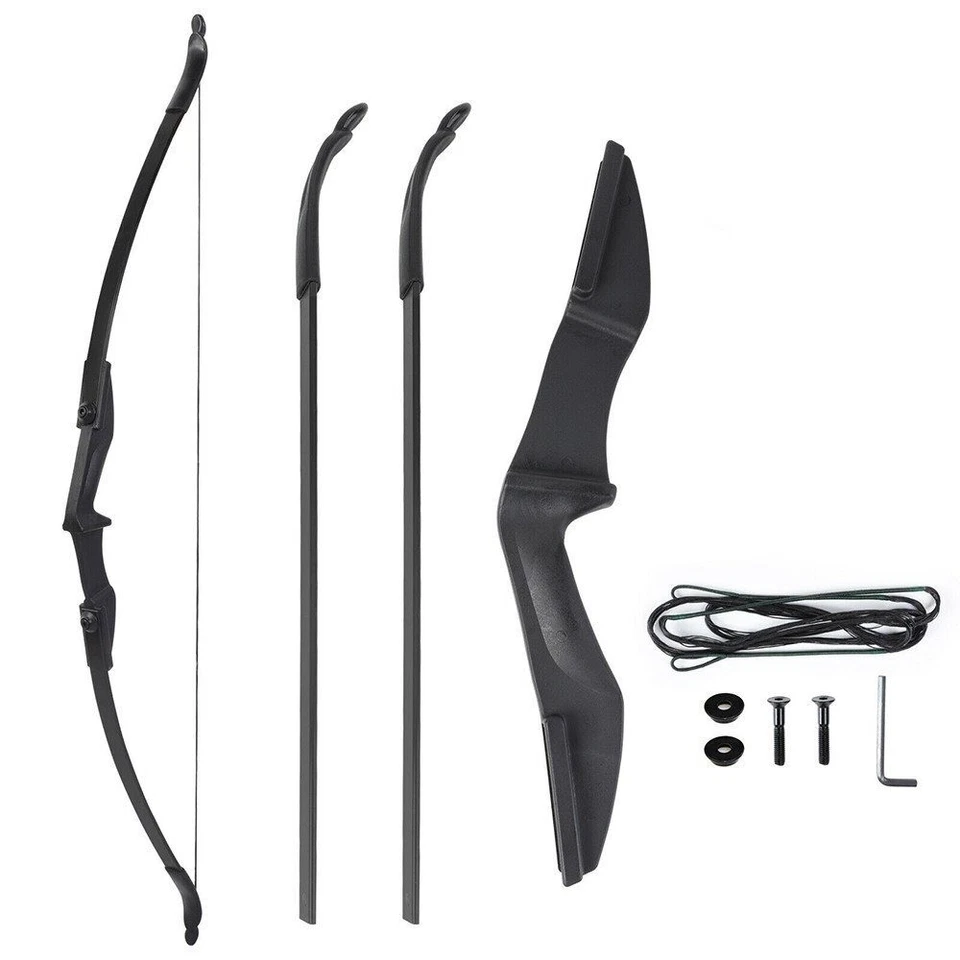 57 дюймов рекурсивный лук 30 фунтов/40 фунтов для стрельбы из лука правой левой рукой + набор из 12 стекловолоконных стрел - Изображение 4 из 4