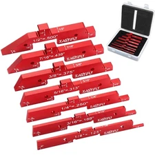 Router Table Setup Bars, 7pcs Aluminum Precision Setup Blocks Height Gauge Se...