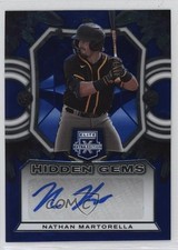 2023 Panini Elite Extra Edition Hidden Gems Blue Nathan Martorella Auto 0j81