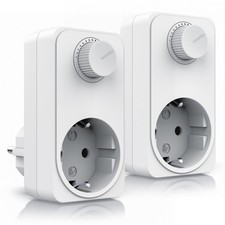 Bearware 2x Steckdosen Dimmer mit Drehregler, 400W