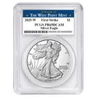 2025-W Proof $1 American Silver Eagle PCGS PR69DCAM FS West Point Label