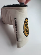 Used - Yes! C - Groove White Blade Putter Headcover - Poor Condition