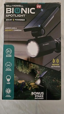 Bell + Howell Bionic Spotlight LED Solar Powered Outdoor Motion Sensor Light 