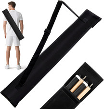 Pool Cue Case 2 X 2, Pool Stick Case for Holding 2 Butts  2 Shafts, 32" Long Bl