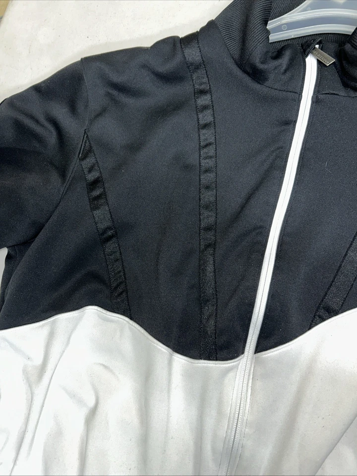 Air Jordan Men's Track Suit Jacket Sz XXL, Full Zip, Black/White Vtg - Image 3 of 4