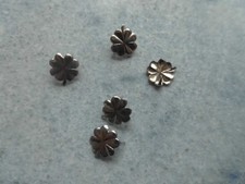 5 Stück Ziernieten, Kleeblätter, 10 mm, wie neu
