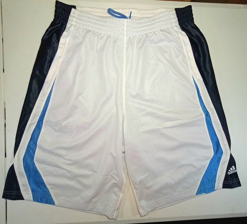 Adidas Basketball Shorts weiß blau gestreift XL gefüttert sportlich top - Bild 2 von 8