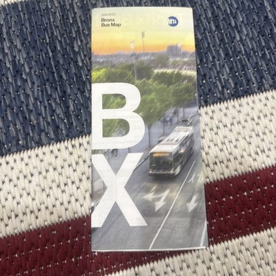 Full Size New York City MTA Transit NY BRONX Bus Streckenkarte Juni 2022