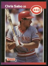 1989 Donruss #317 Chris Sabo RC Rookie Card. rookie card picture