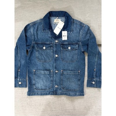 DL1961 Montauk Denim Jacket NWT Utility Chore Coat 4 Pocket Blue Jean Jacket