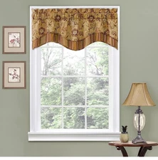 NIP Traditions by WAVERLY Navarra Antique Scalloped Valances Set Of 5