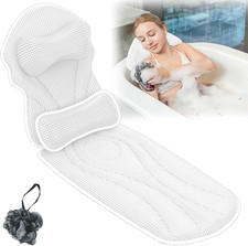 Full Body Bath Pillows for Tub Luxury Bathtub Pillow Cushion for Head,Shoulder,B