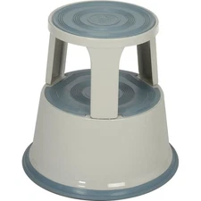 Global Industrial 17"H Rolling Step Stool - Gray