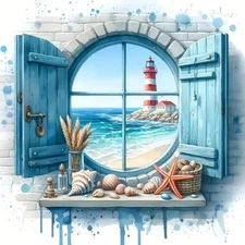 ZQEATRY Lighthouse 5D Diamond Painting Kits for 11.8 X inches, XJ075 