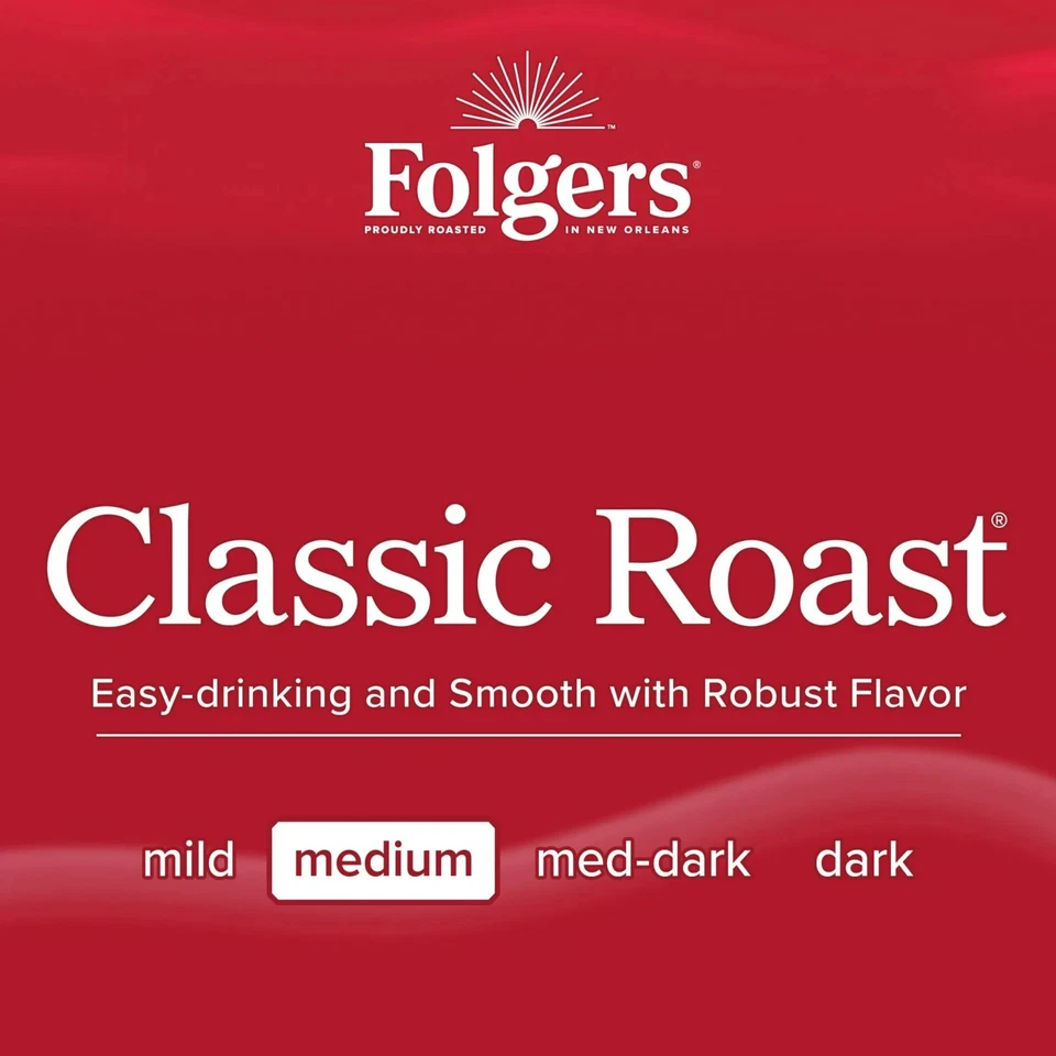 (2 PACK) Folgers Classic Roast Ground Coffee, Medium Roast, 9.6 oz Canister - Image 4 of 4