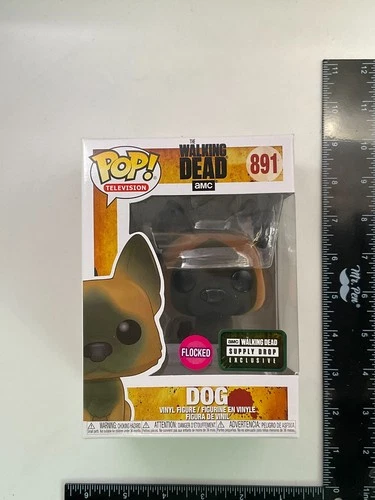 Funko Pop! Television: Dog #891 The Walking Dead Flocked Supply Drop E3