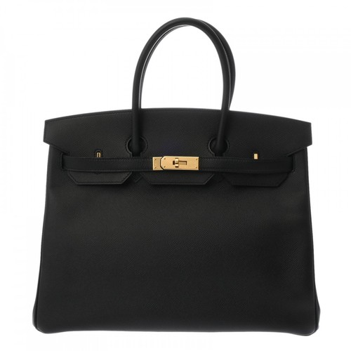 HERMES Birkin 35 black unisex Handbag