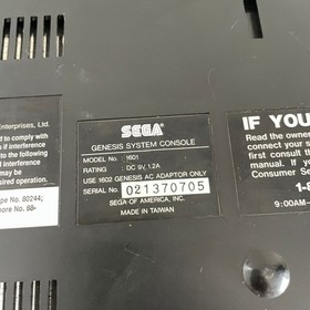 Sega Genesis Model 1 MK-1601 Console System Bundle Tested