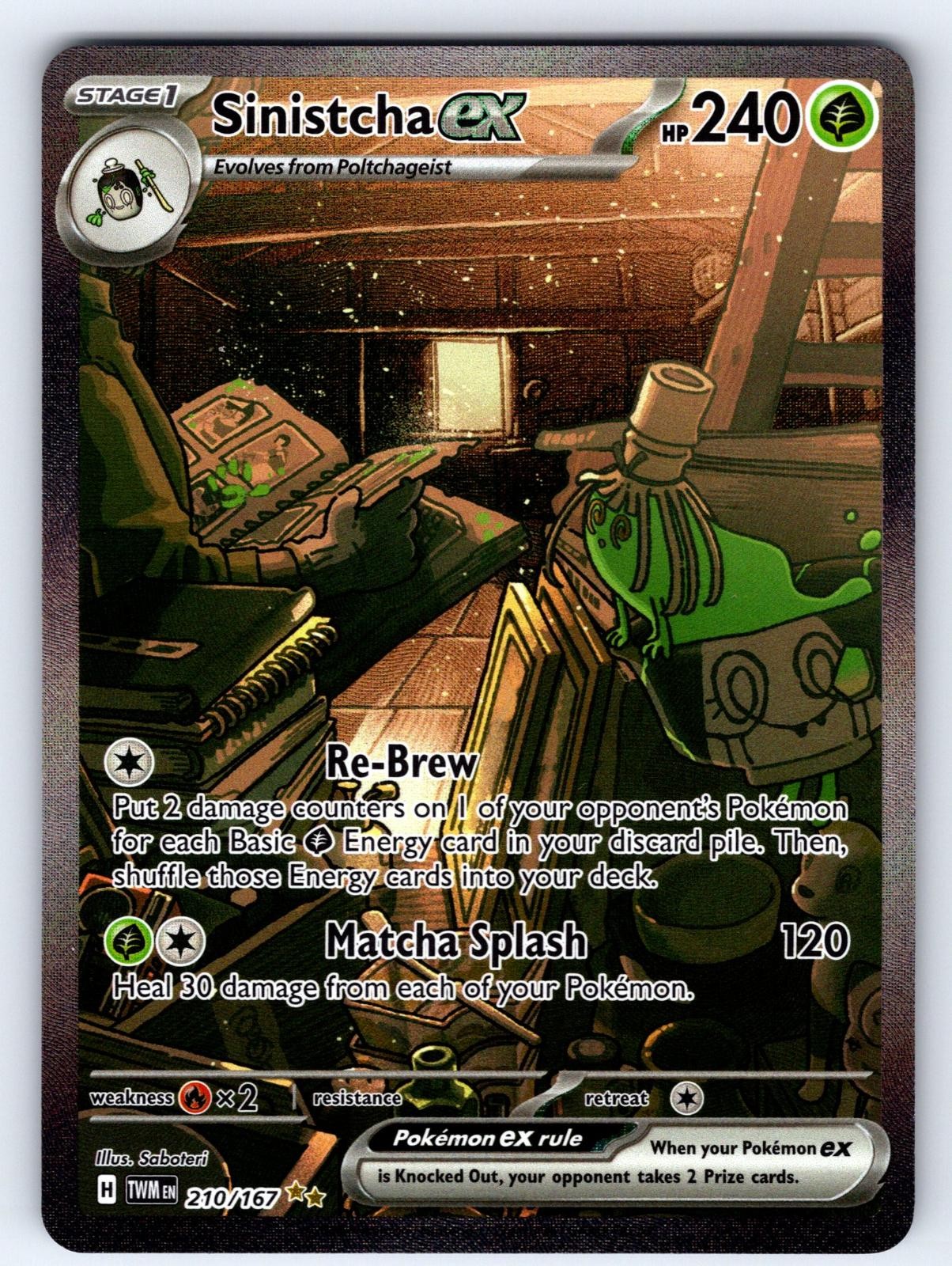 Sinistcha ex 210/167 Twilight Masquerade Pokemon Holo NM