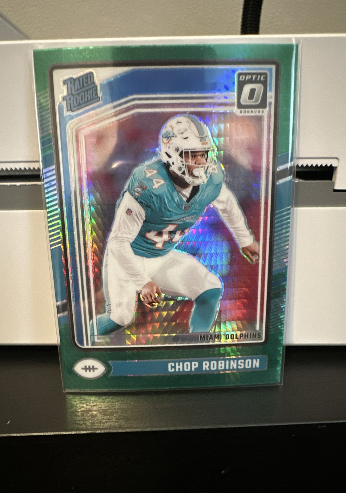 2024 Panini Donruss Optic - Rated Rookie Chop Robinson #219 Green Hyper Prizm