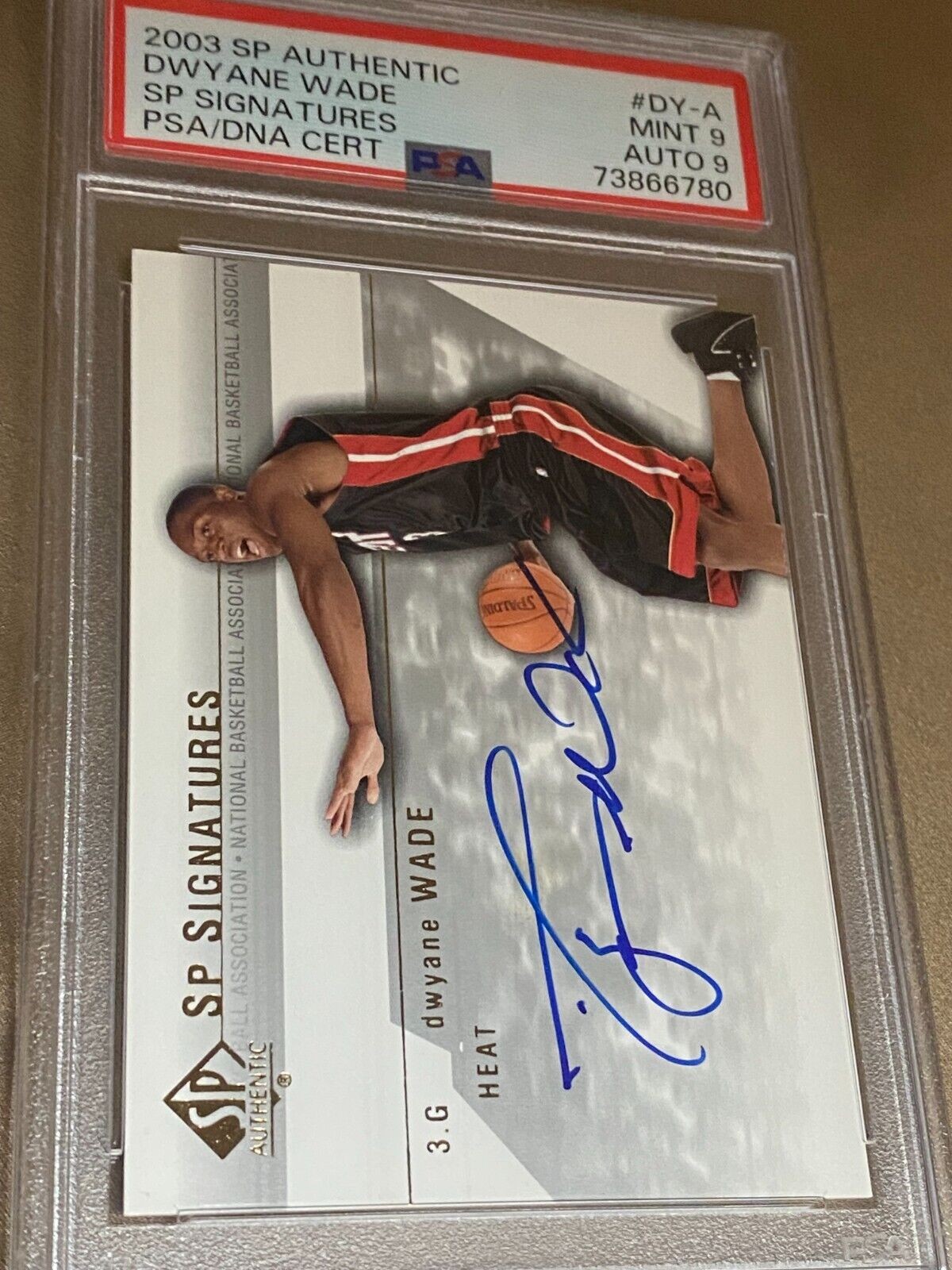 2003 SP Authentic Dwyane Wade Rookie SP Signatures #DY-A PSA 9 Mint PSA Auto 9