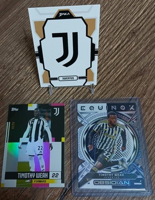 Timothy Weah,/49,/99,Topps, Panini Obsidian Equinox, 2 cards, Juventus Turin