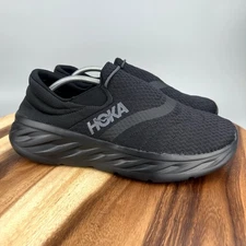Hoka One One Ora Recovery 2 Slip-On Shoes Men's Size 8 Black NWT 1119397 BBLC