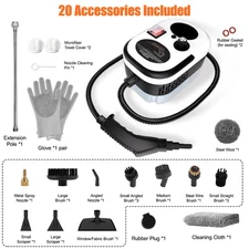 【New Upgrade - 20 Attachments】2500W Handheld Steam Cleaner High-Temp Cleaning