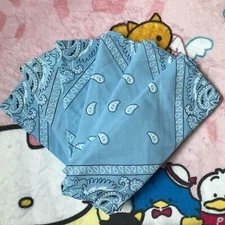 6 NEW Unisex Paisley Bandana Head Wrap Scarf Neck Headband 100% Cotton USA Blue