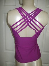Theatricals Dance Active Strappy Top Purple Sleeveless Women's Small EUC