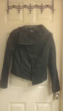 Only Love Black Metallic Jacket, Juniors Size Large, Zip & Button Up, Nwt