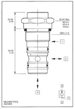 STERLING D4A055N CARTRIDGE PILOT COMPATIBLE OPENED CHECK VALVE