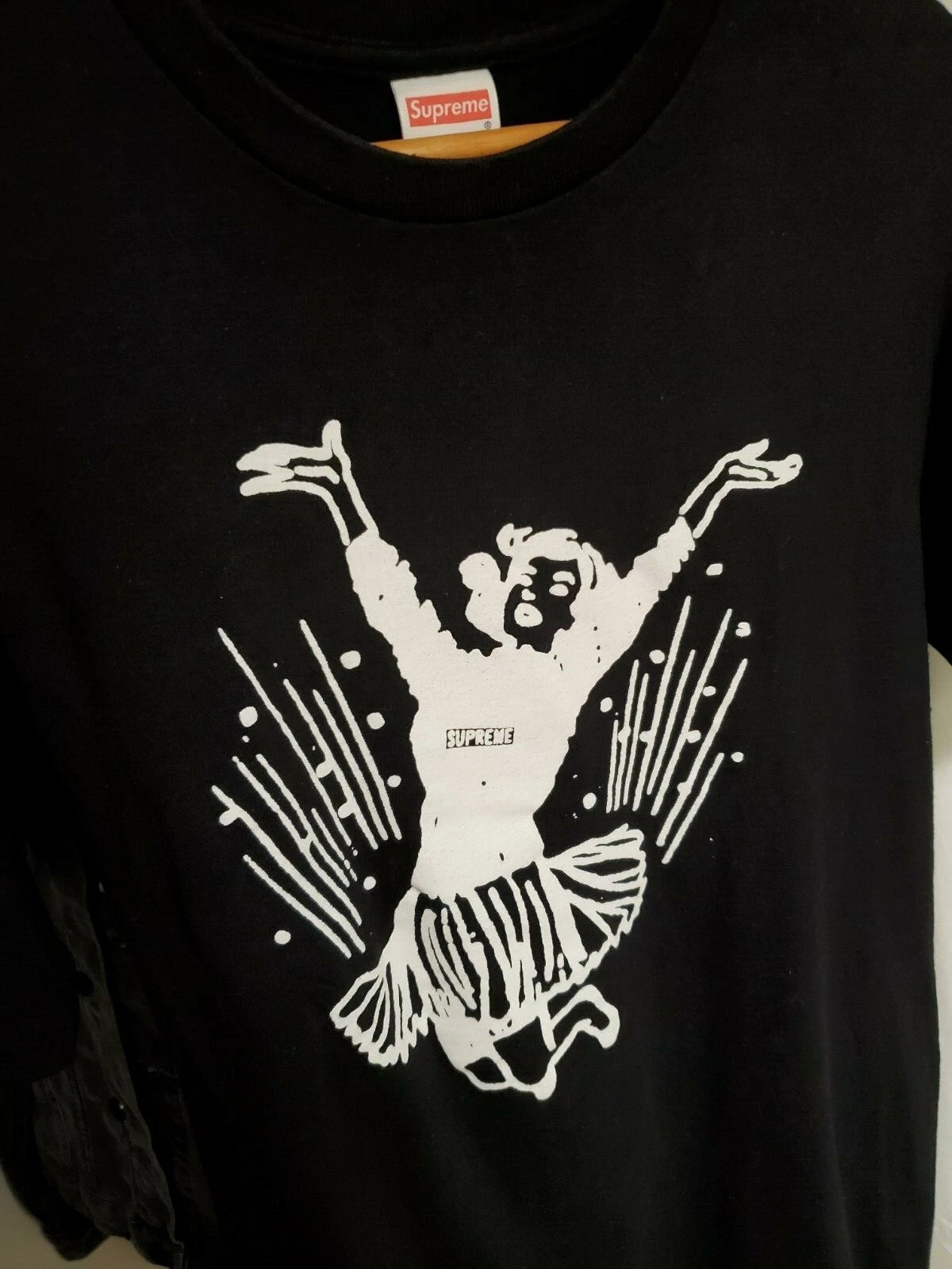 100% Authentic SUPREME Cheerleader Tee T Shirt 2012 BLACK MEDIUM
