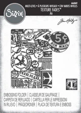 New Sizzix Vault Airmail ML Embossing folder #666869 Retail $12.99 by Tim Holtz
