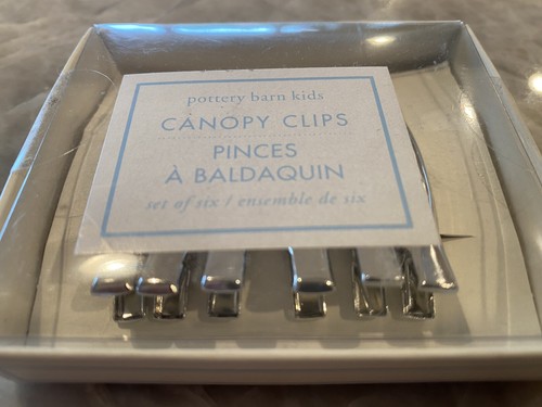 NUEVO EN CAJA Pottery Barn Kids Set 6 clips de dosel para cama de plata - 2 cajas disponibles - Imagen 5 de 5