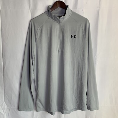 Under Armour Heatgear Men's Tech ½ Zip Long Sleeve Shirt Gray Large 1361463 011