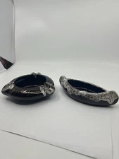 Vintage Canuck Pottery Saint John New Brunswick Canada. 2 Pieces Ashtray & Canoe