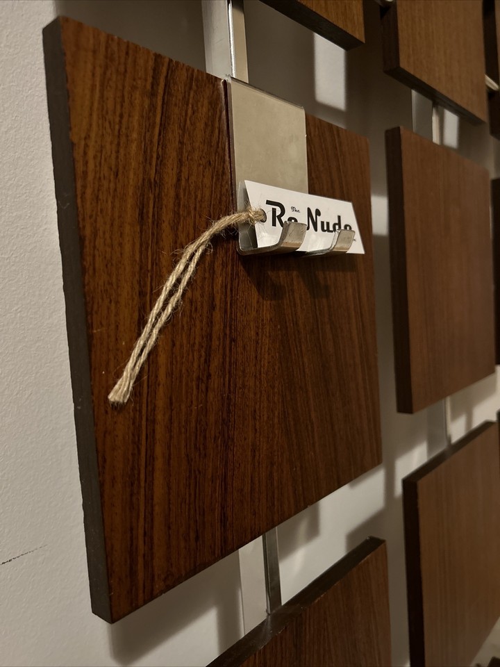 Vintage/Retro Mid Century Teak and Chrome wall mounted coat rack (1960s