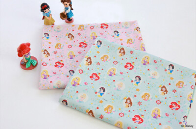 Disney Princess Ariel Snow White Aurora Fabric printed in Korea by the Half Yard