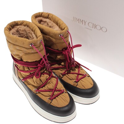 Jimmy Choo NWB Ankle Boots Size 40 10 US Wanaka In Camel/Black Mix